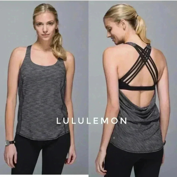 Lululemon wild tank size 2 in Heathered  Black / Black - Picture 1 of 4
